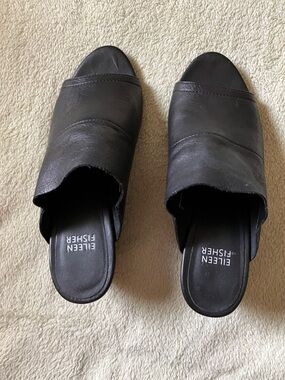 Eileen Fisher Black  Derby Shoes